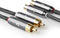 Nedis Stereo-Audiokabel - 2x RCA Male - 2x RCA Female - Verguld - 5.00 m - Rond - Grijs / Gun Metal Grijs - Cover Window Box