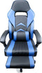 Nifty Living - Bureaustoel - met voetsteun - kunstleer - zwart/blauw