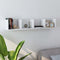 vidaXL Cd-wandschap - 4 open vakken - 100x18x18 cm - wit