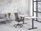 Elektrisch zit/sta bureau Basic Plus breed 180CM diep 80CM bladkleur Antraciet eiken framekleur Aluminium (RAL9006)