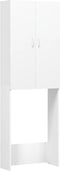 vidaXL - Wasmachinekast - 64x25,5x190 - cm - grijs - sonoma - eikenkleurig