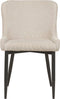 EVERLY - Eetkamerstoel set van 2 - Beige - Polyester