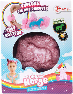 Dream Horse Uitgraafset - Eenhoorn Glow in the Dark - Roze