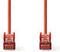 Nedis CAT6-kabel - RJ45 Male - RJ45 Male - S/FTP - 0.15 m - Rond - LSZH - Rood - Polybag
