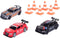 Siku cadeauset Race Mercedes-AMG GT4 Audi RS 5 Racing en BMW M4 incl. 6 verkeerskegels speelgoedauto's metaal/kunststof multicolor met sportvelgen en achtervleugels