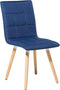 BROOKLYN - Eetkamerstoel - Blauw - Polyester