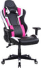 Gamestoel Tornado bureaustoel - ergonomisch verstelbaar - racing gaming stoel - zwart roze