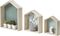 Vertbaudet Set van 3 houten huisplanken - Scandinavische stijl - Blauwgroen (set van 3)