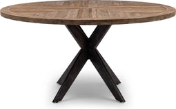 Riviera Maison Eettafel Rond 150 cm - Falcon Crest Ronde Eettafel - Zwart