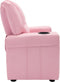 vidaXL - Kinderfauteuil - verstelbaar - kunstleer - roze