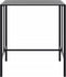 vidaXL - Bartafel - 100x100x110 - cm - gepoedercoat - staal - zwart