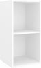 vidaXL - Tv-wandmeubel - 37x37x72 - cm - bewerkt - hout - wit
