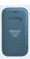 Apple iPhone 12 mini - Leren Sleeve met MagSafe - Krasbestendig en Schokbestendig - Baltisch Blauw