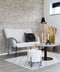 House Nordic Salontafel Bolzano Marmerlook Wit/Zwart Ø70cm