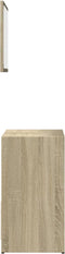 vidaXL - 2-delige - Badkamermeubelset - bewerkt - hout - sonoma - eikenkleurig