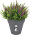 Elho Loft Urban Rond 30 - Plantenpot Buiten met Waterreservoir - Ø 29 x H 30.5 cm - Antraciet (2 stuks)
