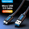 Vention COPBF USB-kabel USB 2.0 1 m USB A Micro-USB B Zwart