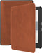 Lunso - Geschikt voor Kobo Aura H2o edition 1 hoes (6.8 inch) - Lederen sleep cover - Cognac