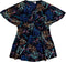 Roxy Summer Cherry Dress - Strandjurk - Vleermuismouwen - Anthracite Wild Leaves