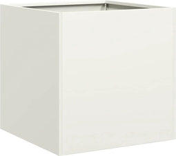 vidaXL - Plantenbak - 40x40x40 - cm - koudgewalst - staal - wit