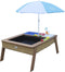 AXI Linda Zand & Water Tafel met Speelkeuken wastafel Bruin - Parasol Blauw/wit
