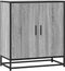 vidaXL - Dressoir - 68x35x76 - cm - bewerkt - hout - en - metaal - grijs - sonoma