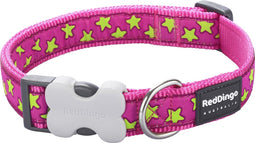 Rd Halsband Stars Limoen Op Roze-l 25mmx41-63cm - Hond - Animal Boulevard - Dc-st-hp-25 - Limoen Op Roze