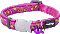 Rd Kattenhalsband Stars Limoen Op Roze-xs 12mmx20-32cm - Kat - Animal Boulevard - Cc-st-hp-12 - Limoen Op Roze