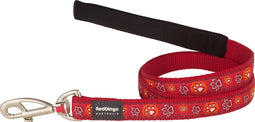 Rd Leiband Paw Impressions Rood-s 15mmx1,2m - Hond - Animal Boulevard - L4-pi-re-15 - Rood