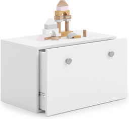 INGA - Speelgoed kist - 70,6x41,6x41,6cm - wit grijs