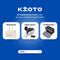 Kioto Toilettas - Unisex - Waterafstotend - 10 vakken - Zwart