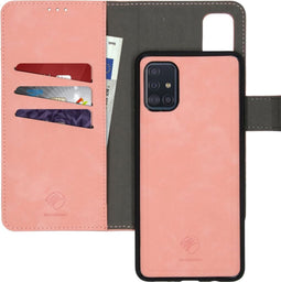 iMoshion Hoesje Geschikt voor Samsung Galaxy A51 Hoesje Met Pasjeshouder - iMoshion Uitneembare 2-in-1 Luxe Bookcase - Roze