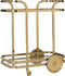 Richmond Interiors Trolley X.O. goud met glas (Gold)