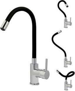 ROUSSEAU Keukenmengkraan K¯ben - Zonder douche - Geheugenvorm - Grijs en zwart