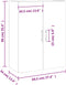 vidaXL - Wandkast - 69,5x34x90 - cm - betongrijs