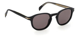 David Beckham Db 1007/S - Ovaal Acetaat Heren Zonnebril - Grijze lenzen - Zwart