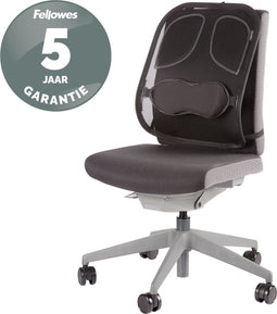 Fellowes rugsteun van gaas - Professional series - verstelbaar - zwart