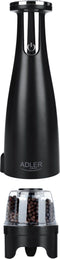 Adler AD 4449b - Elektrische Zout- en Pepermolen - Set van 3 - Instelbare grofheid - Mat zwart (3 stuks)