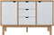 vidaXL - Dressoir - OTTA - 113,5x43x73 - cm - massief - grenenhout - bruin - en - wit