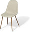 BRUCE - Eetkamerstoel - Beige - Polyester