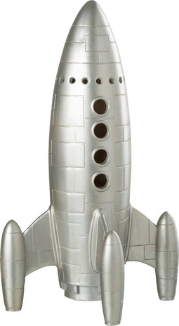 J-Line lamp Raket - kunststof/polyresin - zilver