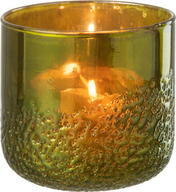 J-Line windlicht Spiegel - glas - groen - medium