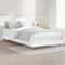 vidaXL - Bedframe - bewerkt - hout - wit - 100x200 - cm
