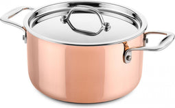 Hoge kookpan Ø20cm met deksel - inductie - koper - DUCQ