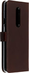 Selencia Hoesje Geschikt voor OnePlus 7 Pro Hoesje Met Pasjeshouder - Selencia Echt Lederen Bookcase - Bruin