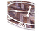 NeXtime- Wandklok - 58cm - Hout/Metaal -Donkerbruin - 'Roman Vintage'