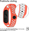 iMoshion Bandje Geschikt voor Xiaomi Mi Band 7 - iMoshion Siliconen sport band met inkliksysteem ronde drukknoop - Oranje