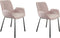Zuiver Brit Armstoel - Velvet - Roze - Set van 2