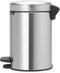 Brabantia NewIcon Prullenbak - 3 liter - Matt Steel