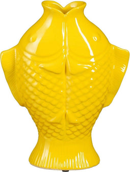 Mica Decorations Vaas Finno - 25x12x30 cm - Keramiek - Geel